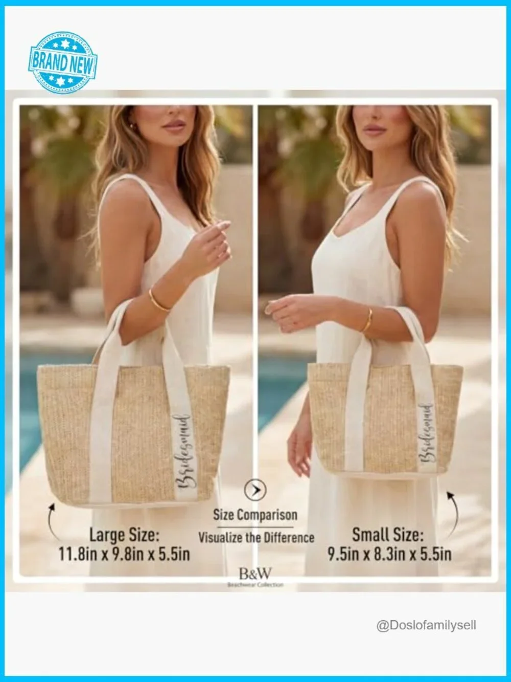 Straw Tote Bag Set Bachelorette Beach Tote Bridal Party Gift Handwoven Handbags